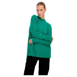 Vero Moda Lefile Oversize Boxy High Neck Sweater Verde S Mulher