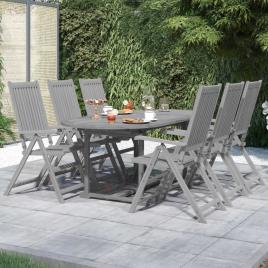 vidaXL 7 pcs conjunto de jantar jardim madeira acácia maciça