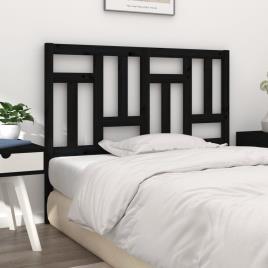 vidaXL Cabeceira de cama 165,5x4x100 cm pinho maciço preto