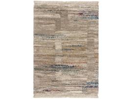 Alfombra de pelo largo con flecos - ATTICGO - Yebel - Multicolor, 160X230 cm