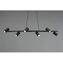 Candeeiro de teto suspenso MARLEY 6 LÂMPADAS GU10 35W PRETO