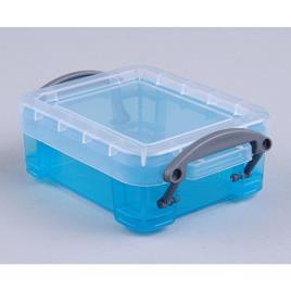 RUP Caixa de Arrumação Multiusos, 0,7 L, Azul com Tampa Transparente