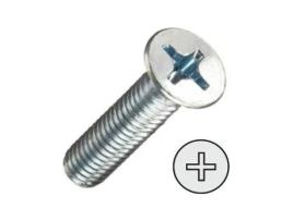 Tornillo rosca metal din 965 cabeza plana 4-8 cab-6mm (caja 100)