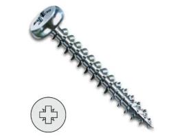 Tornillo rosca madera cabeza redonda pozidriv spax wirox a3j largo 20mm diámetro 5mm (caja 1000)