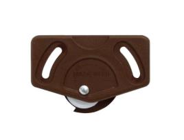 Rueda inferior rumor puerta corredera marron herraje de plastico. 12-15kgs/puerta.