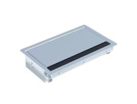 Tapa metalica coni con burlete 248x151x56m hierro pintado, gris ral 9006.