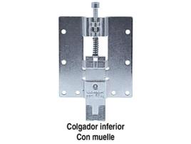 Colgador panel pannello inferior zincado 50kg con muelle. patentado.