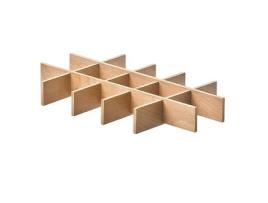 Divisorio portaobjetos madera h60 a300xf476 para bandeja gris cod. 1419.319 dream