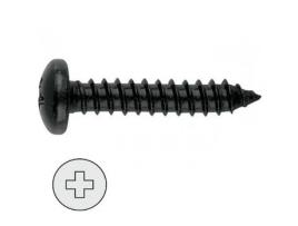 Tornillo rosca chapa din 7891 negro larg.r/chapa 22mm ø rosca chapa 4.8mm