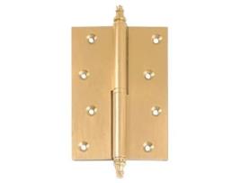 Bisagra 155 laton mate 90-60 izquierda con remate desmontable.