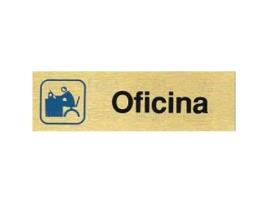  - Placa aluminio oro 150x45 oficina