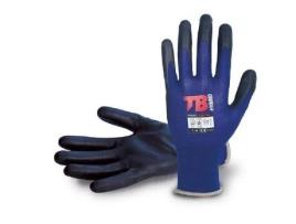 Guante nylon fibra carbono y licra palma azul palma ppu negro 718stac  talla 7-9 t/guante talla l-9