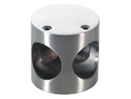 Nudo conector cabine 90  tubo 25mm. inoxidable