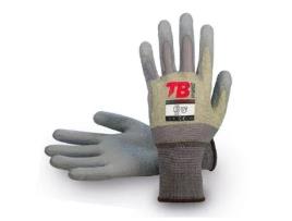 Guante nylon gris con kevlar palma poliuretano 500nevercut antiabrasion talla 7-10 t/guante talla s-7