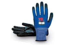 Guante poliester azul palma nitrilo negr0 rugoso 700az u3 touch talla 7-9 t/guante talla l-9