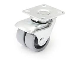 Rueda giratoria rumbo aro doble plastico ø30 plástico zincado