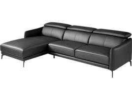 Sofá ANGEL CERDÁ S.L. 6040 (Preto - Madeira, Poliuretano - 283 x 194 x  75/94 cm)