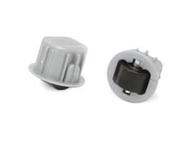 Base fija embutir cassone a-6 a/poliam. ø20 soporte base gris y aro poliamida en color negro.