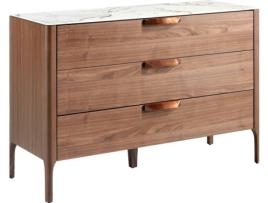 Cómoda ANGEL CERDÁ S.L. 7044 (Castanho, Branco - MDF, Vidro - 120 x 45 x 80 cm)