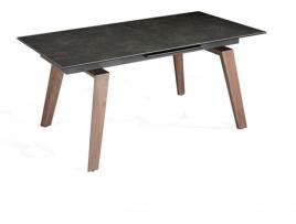 Mesa de Refeição ANGEL CERDÁ S.L. 1026 (Castanho, Preto - MDF, PVC, Vidro - 180/230  x 90 x 75 cm)