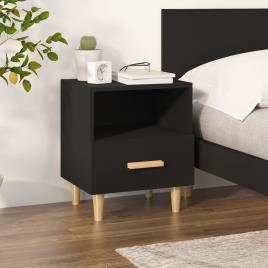 vidaXL Mesa de cabeceira 40x35x47 cm preto