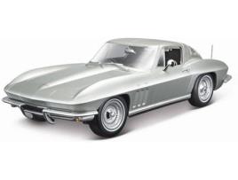 Carro MAISTO Chevrolet Corvette (1965) Prata 1:18