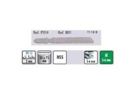 Hoja calar chapa/aluminio 5514 t118b metal grueso(3-6) en general.12 dientes