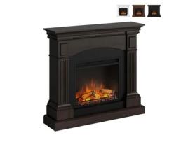 Lareira elétrica moderna de 1500 W Powerflame com moldura de madeira Magna Tagu