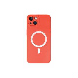 Capa Iphone 14 Plus Magsafe Silicone Coral