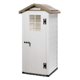 Gardiun Tuscany Evo 80 1m² Resin Storage Shed Branco 97 x 97 x 203 cm