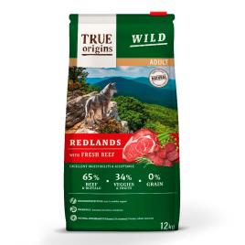 True Origins Adult Wild Redlands Vitela ração para cães