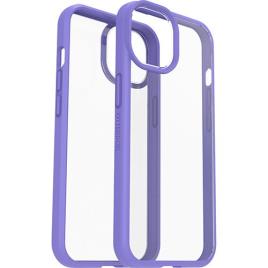 Capa React Series Otterbox Antibacteriana para Apple iPhone 14 - Transparente e Lilás