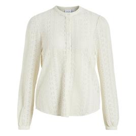 Vila Chikka Lace Long Sleeve Blouse Beige S Mulher