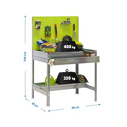 Mesa de cultivo SIMONGARDEN 90X40 VERDE GALVANIZADO