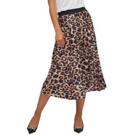 Vila Nitban Midi Skirt Castanho XL Mulher