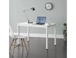 Secretária EN.CASA Aço/ aglomerado de melamina (Branco - 75 x 120 x 60 cm)