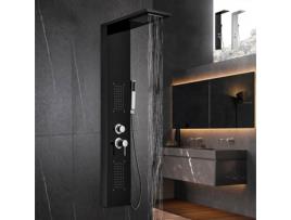 Painel de coluna de chuveiro em aço com misturador de cascata de hidromassagem Sirmione