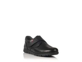 Sapatos de Pele com Velcro On Foot (Pele-Preto-44)