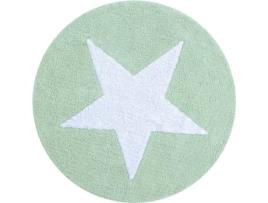 Tapete Infantil HAPPY DECOR KIDS redonda Big Star (Verde - Algodão - Ø120 cm)
