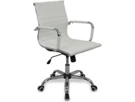 Cadeira de Escritório Operativa DUDECO WordPro S Branco (Braços Fixos - Pele Sintética)