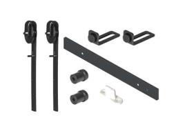 Kit puerta granero nylon 1.8 m 30x5 negro kit 1,8 mt