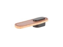 Tirador piel modelo oblong acabados negro, beige y marrón acabado beige - negro distancia 0mm-1 agujero