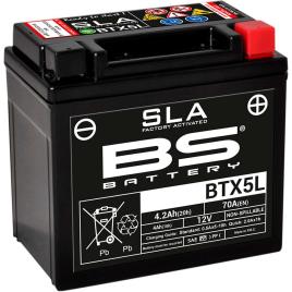 Bs Battery Btx5l Sla 12v 70 A Battery Prateado