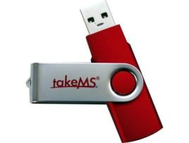 Takems Mem-Drive Mini Rubber 64Gb Unidade de Memória Usb Usb Type-A 2.0 Vermelho