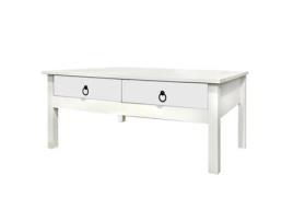 Mesa de Centro FORNOR Scandi Mesa Café (100x44x40 cm - Madeira - Branco)