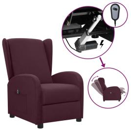 vidaXL Poltrona elétrica reclinável tecido roxo