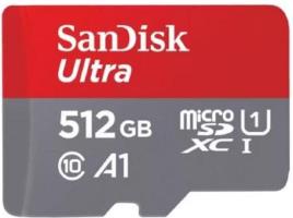 Cartão de Memória Sandisk > 512GB Ultra Microsdxc 150MB/S+SD Adapter - SDSQUAC-512G-GN6MA