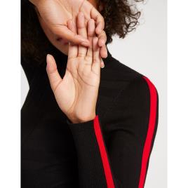 Morgan Camisola em malha fina, gola alta, mangas compridas