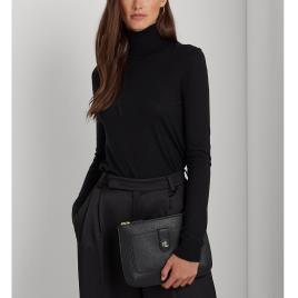 Lauren Ralph Lauren Carteira estilo clutch, em pele, alça a tiracolo