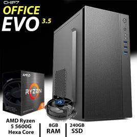 COMPUTADOR TRABALHO - AMD Ryzen 5 5600G / 8GB RAM / 240GB SSD / SEM SISTEMA OPERATIVO - CHIP7 OFFICE EVO 3.5